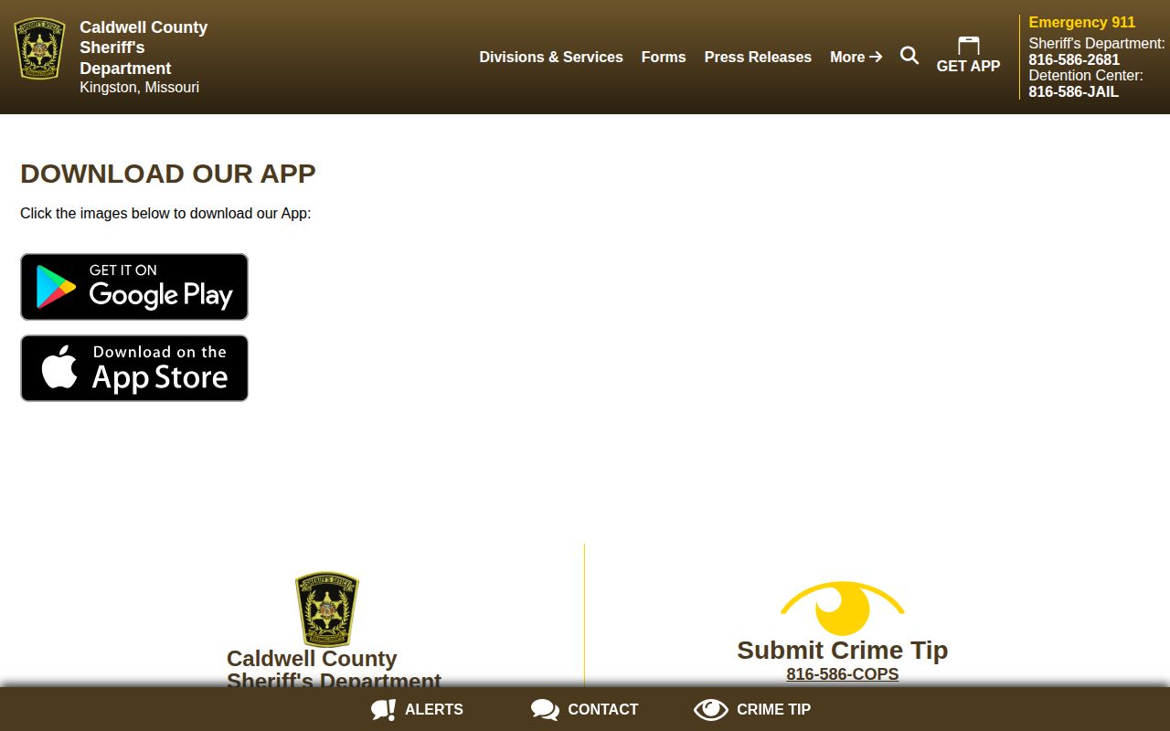 Caldwell County released booking photo sheriff mobile app